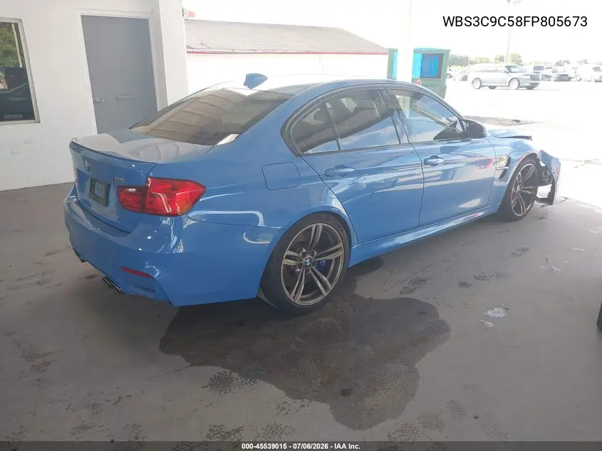 2015 BMW M3 VIN: WBS3C9C58FP805673 Lot: 45539015