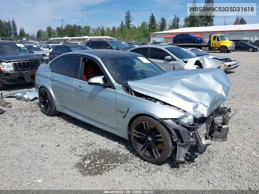 2016 BMW M3 VIN: WBS8M9C53G5D31618 Lot: 45100722