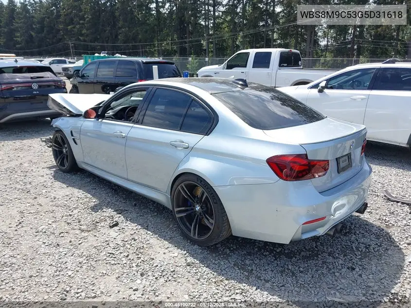 2016 BMW M3 VIN: WBS8M9C53G5D31618 Lot: 45100722