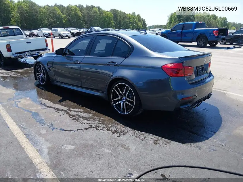 2018 BMW M3 VIN: WBS8M9C52J5L00669 Lot: 45160497