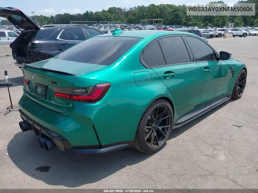2022 BMW M3 Competition VIN: NY77541 Lot: 45179956