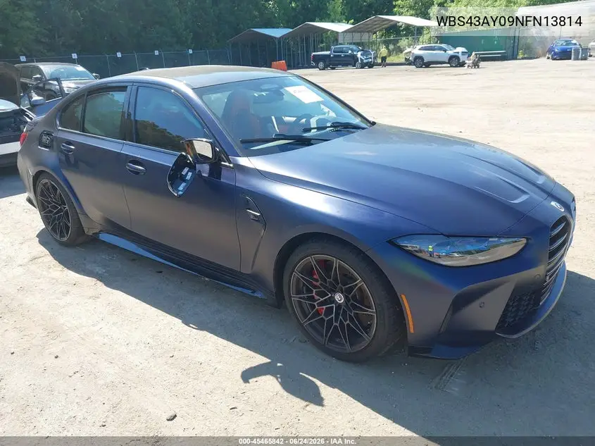 2022 BMW M3 Competition xDrive VIN: WBS43AY09NFN13814 Lot: 45465842
