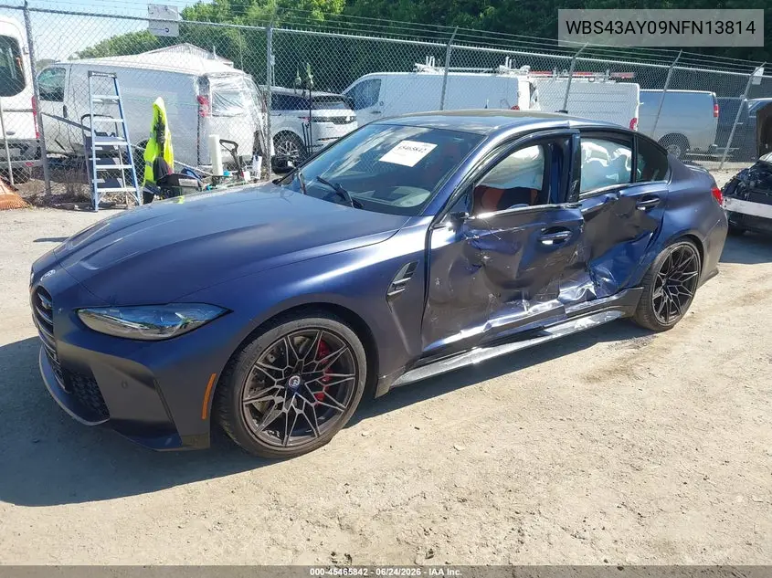 2022 BMW M3 Competition xDrive VIN: WBS43AY09NFN13814 Lot: 45465842