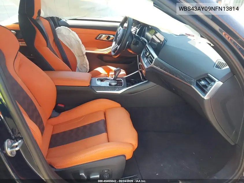 2022 BMW M3 Competition xDrive VIN: WBS43AY09NFN13814 Lot: 45465842