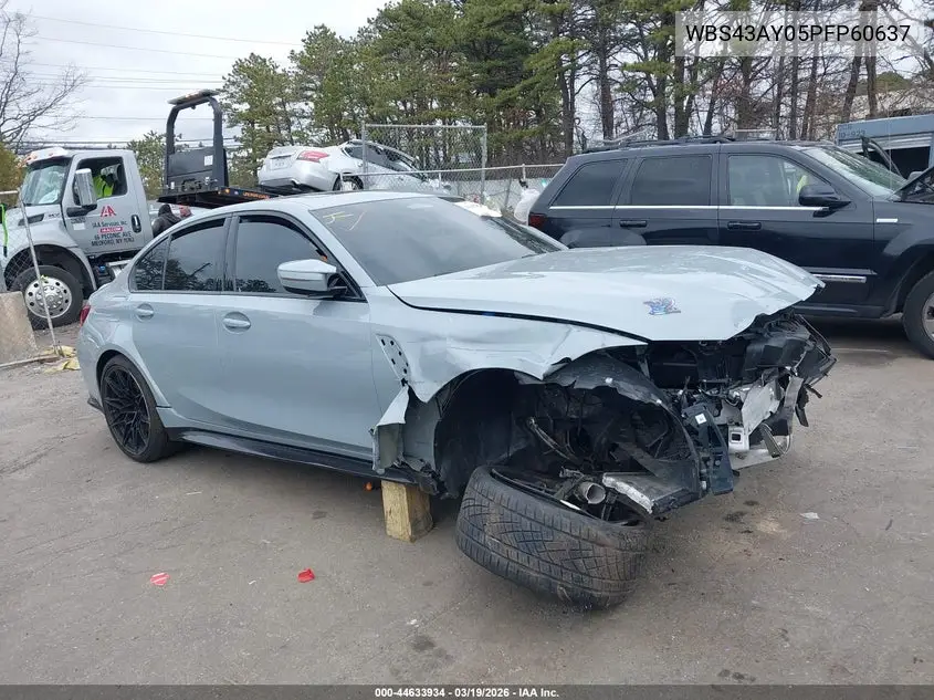 2023 BMW M3 Competition xDrive VIN: WBS43AY05PFP60637 Lot: 44633934