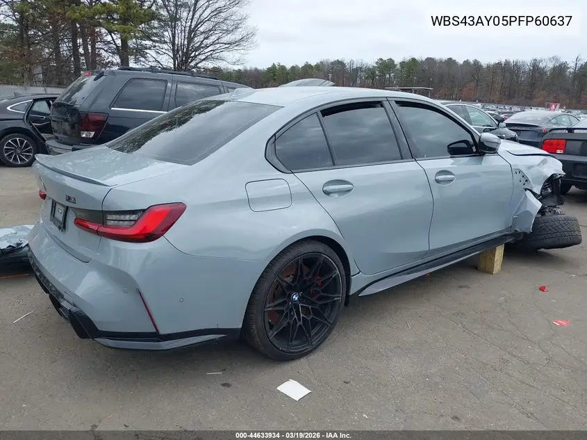 2023 BMW M3 Competition xDrive VIN: WBS43AY05PFP60637 Lot: 44633934