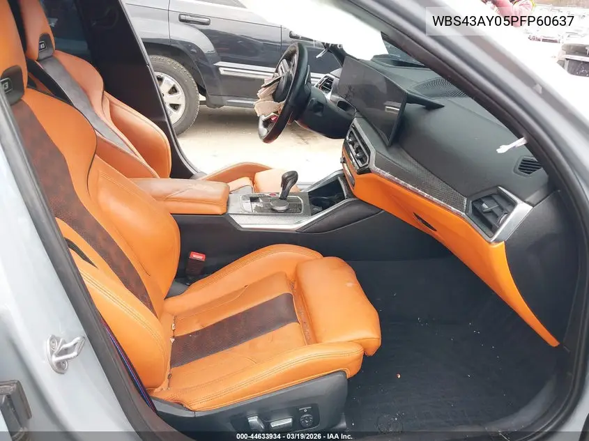 2023 BMW M3 Competition xDrive VIN: WBS43AY05PFP60637 Lot: 44633934