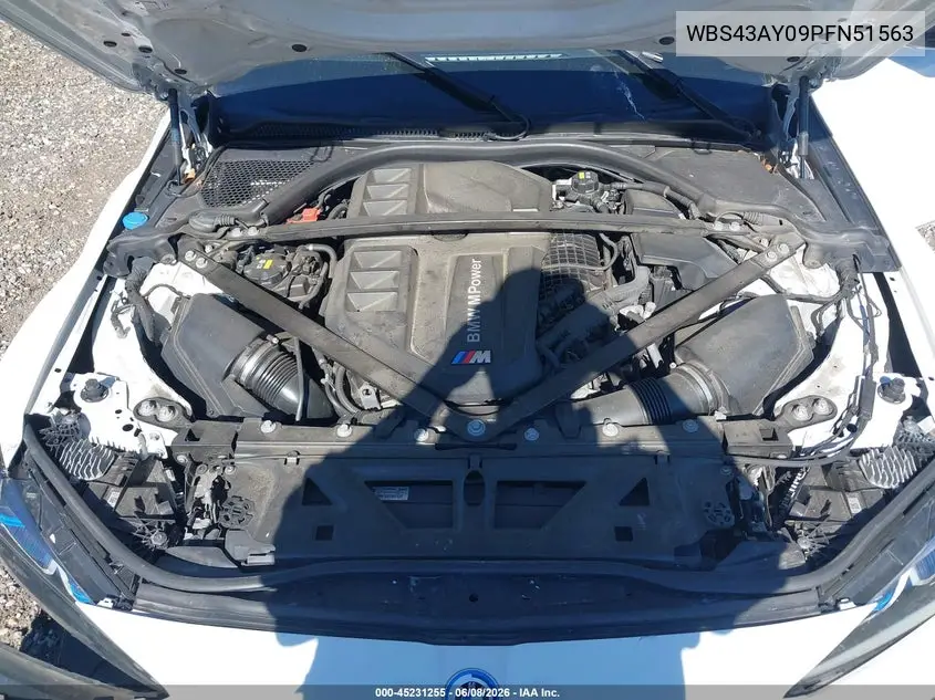 2023 BMW M3 Competition xDrive VIN: WBS43AY09PFN51563 Lot: 45231255
