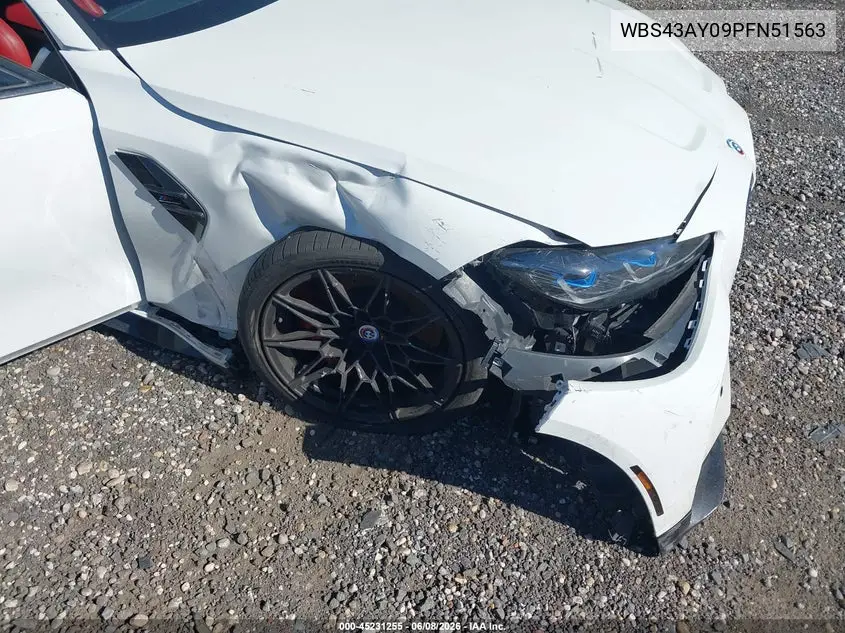 2023 BMW M3 Competition xDrive VIN: WBS43AY09PFN51563 Lot: 45231255