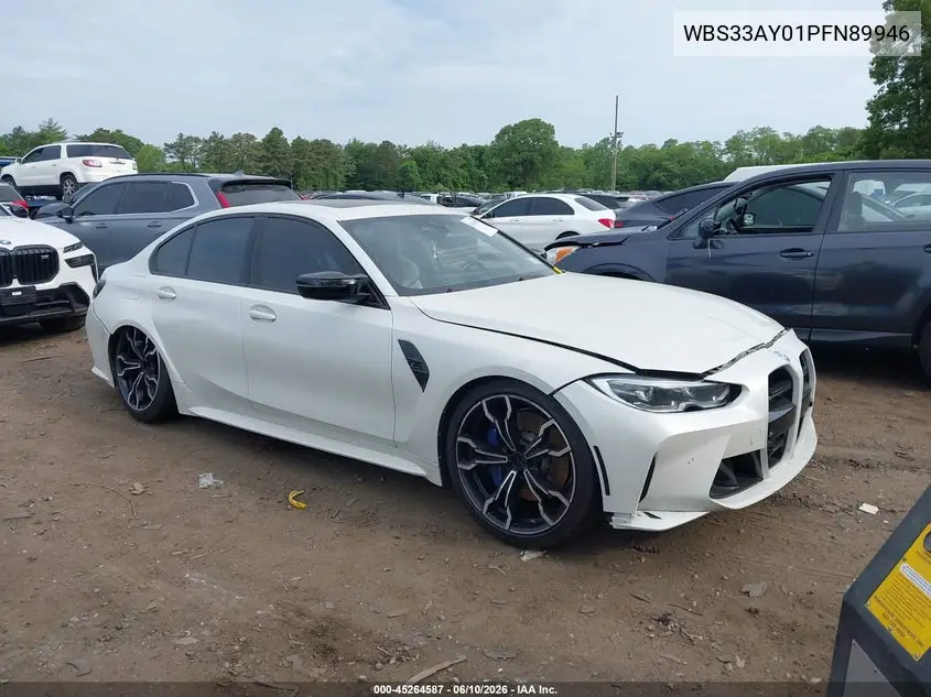 2023 BMW M3 Competition VIN: WBS33AY01PFN89946 Lot: 45264587
