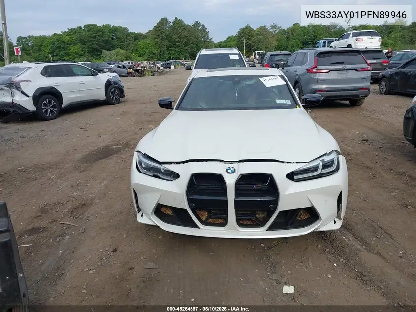 2023 BMW M3 Competition VIN: WBS33AY01PFN89946 Lot: 45264587