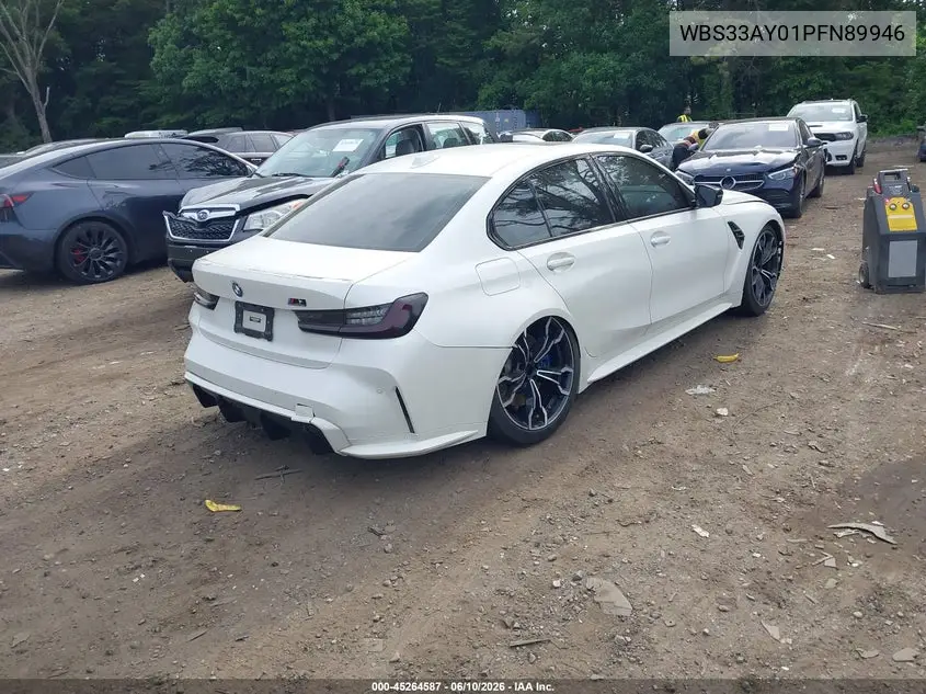 2023 BMW M3 Competition VIN: WBS33AY01PFN89946 Lot: 45264587