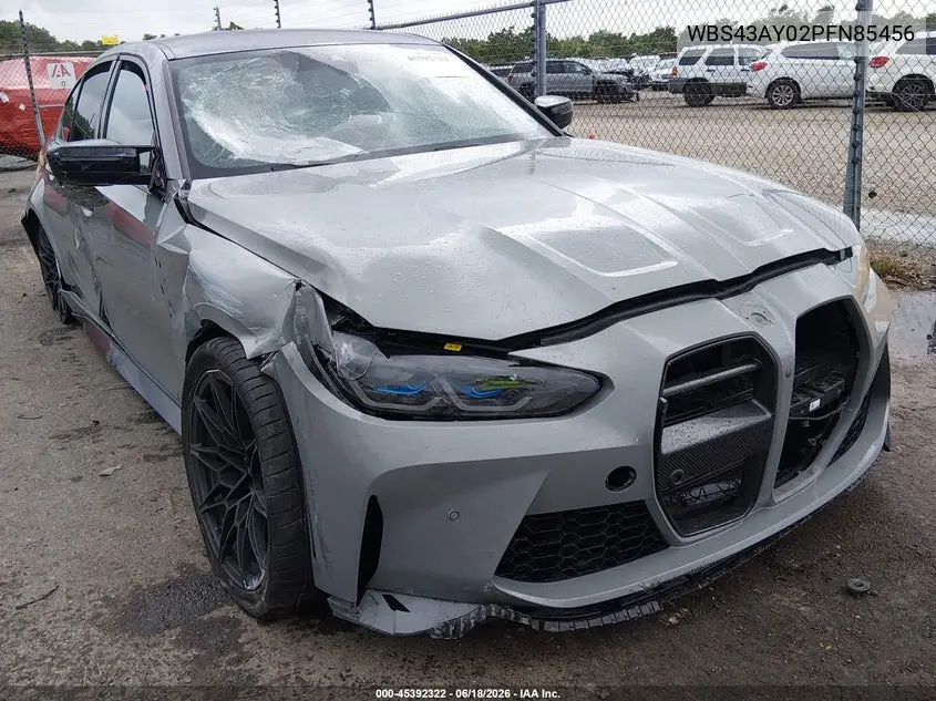 2023 BMW M3 Competition xDrive VIN: WBS43AY02PFN85456 Lot: 45392322