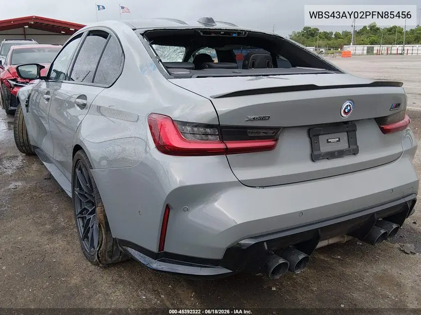 2023 BMW M3 Competition xDrive VIN: WBS43AY02PFN85456 Lot: 45392322