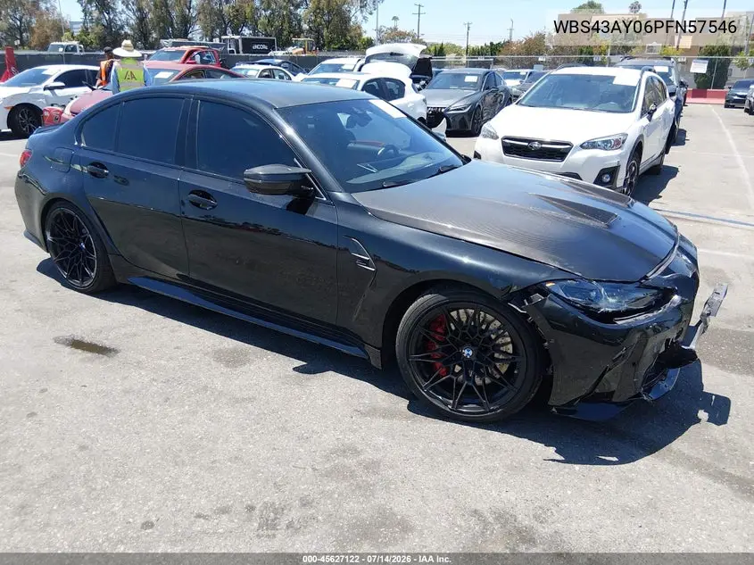 2023 BMW M3 Competition xDrive VIN: WBS43AY06PFN57546 Lot: 45627122