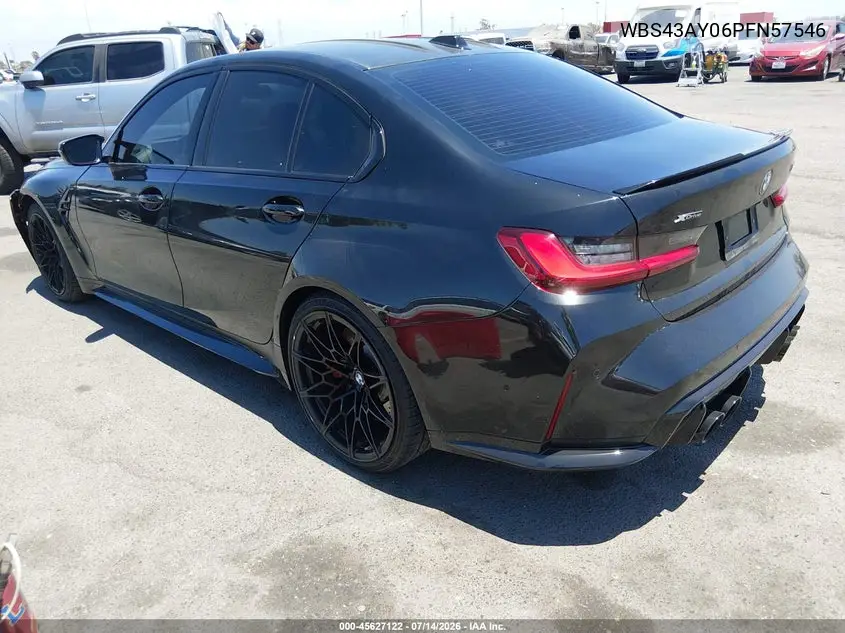 2023 BMW M3 Competition xDrive VIN: WBS43AY06PFN57546 Lot: 45627122