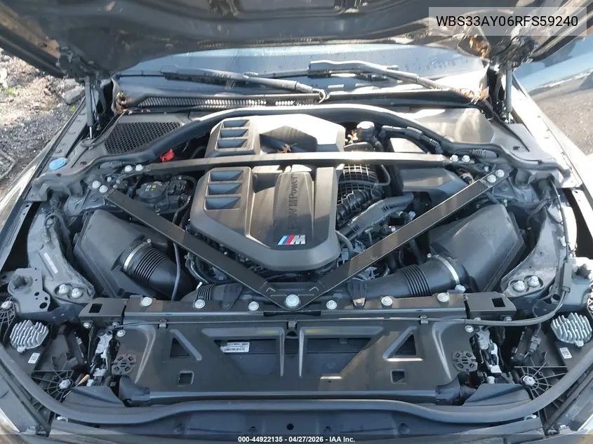 2024 BMW M3 Competition VIN: WBS33AY06RFS59240 Lot: 44922135