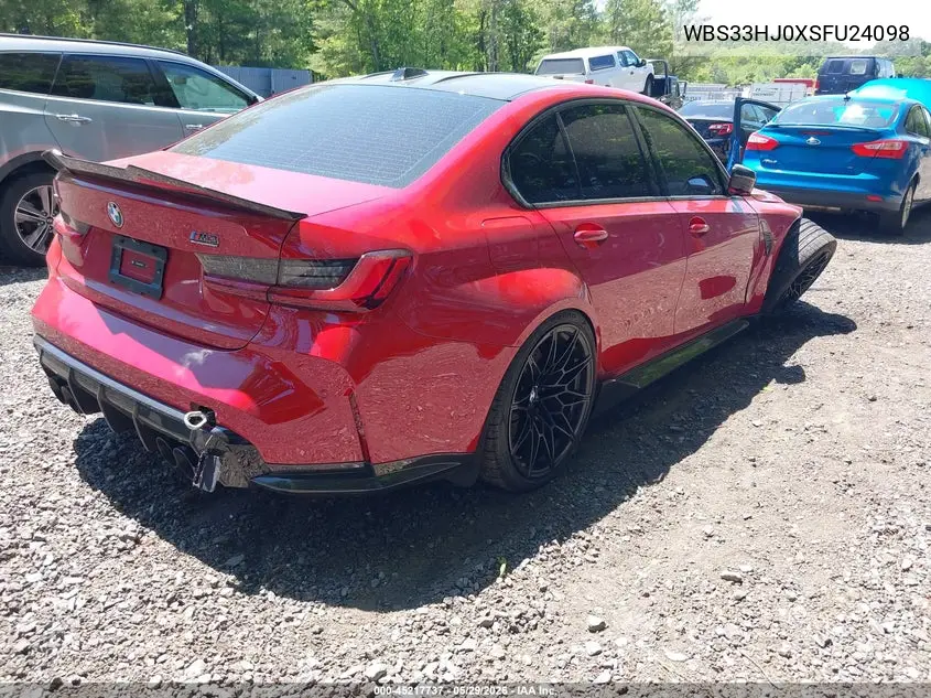 2025 BMW M3 Competition xDrive VIN: WBS33HJ0XSFU24098 Lot: 45217737