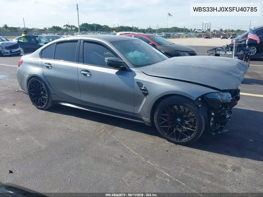 2025 BMW M3 Competition xDrive VIN: WBS33HJ0XSFU40785 Lot: 45342670