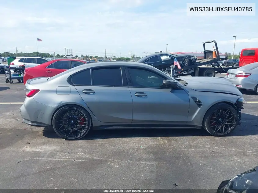 2025 BMW M3 Competition xDrive VIN: WBS33HJ0XSFU40785 Lot: 45342670
