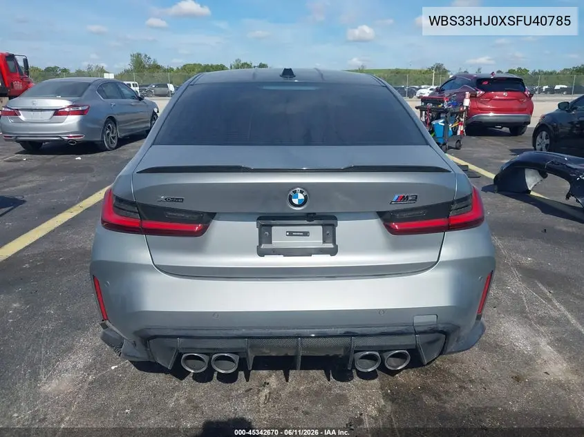 2025 BMW M3 Competition xDrive VIN: WBS33HJ0XSFU40785 Lot: 45342670
