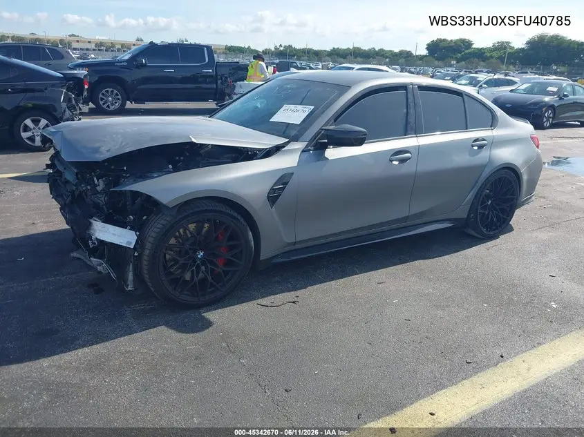 2025 BMW M3 Competition xDrive VIN: WBS33HJ0XSFU40785 Lot: 45342670
