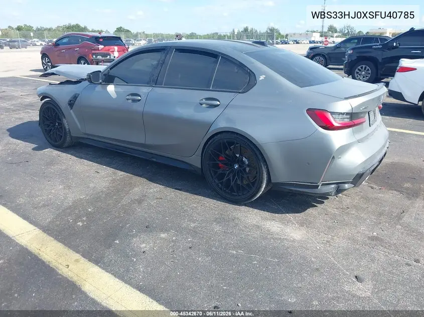 2025 BMW M3 Competition xDrive VIN: WBS33HJ0XSFU40785 Lot: 45342670