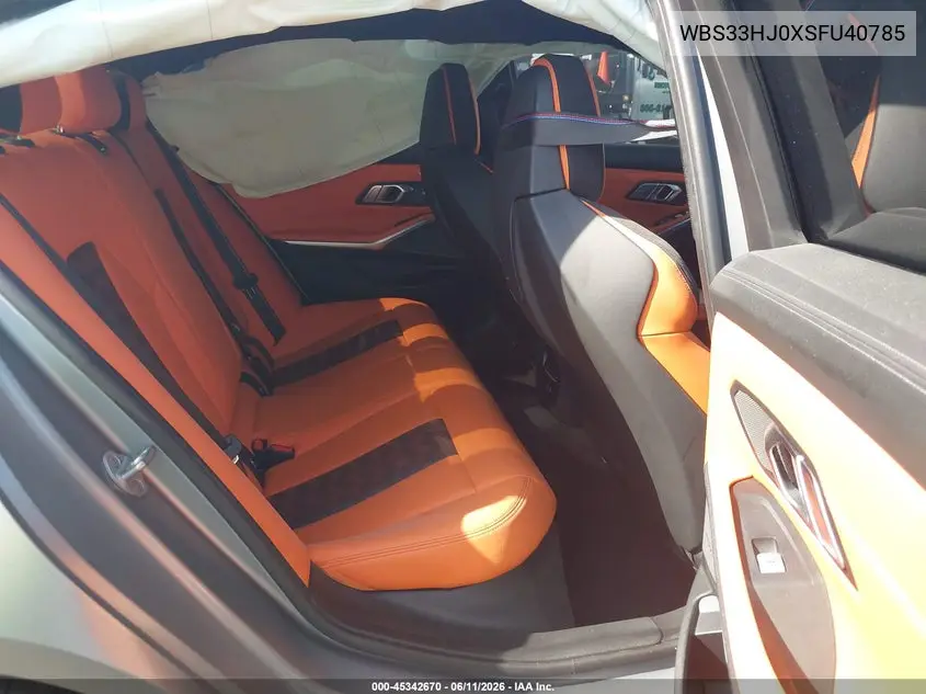 2025 BMW M3 Competition xDrive VIN: WBS33HJ0XSFU40785 Lot: 45342670