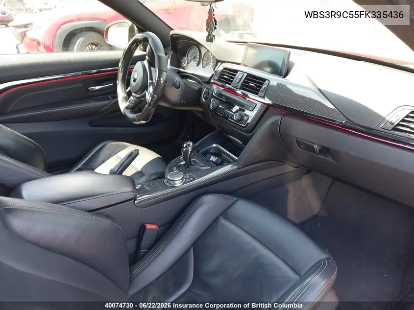 2015 BMW M4 VIN: WBS3R9C55FK335436 Lot: 40074730