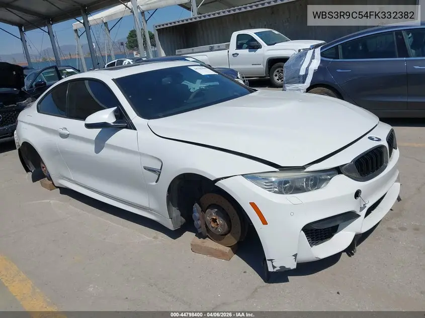 2015 BMW M4 VIN: WBS3R9C54FK332382 Lot: 44798400