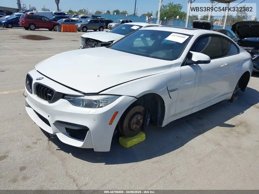 2015 BMW M4 VIN: WBS3R9C54FK332382 Lot: 44798400