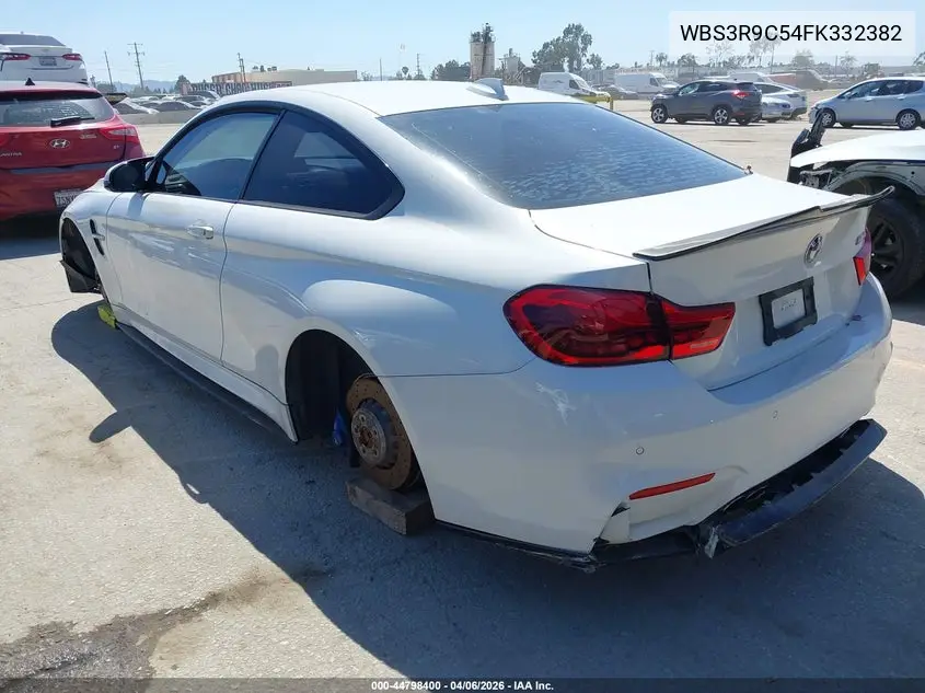 2015 BMW M4 VIN: WBS3R9C54FK332382 Lot: 44798400