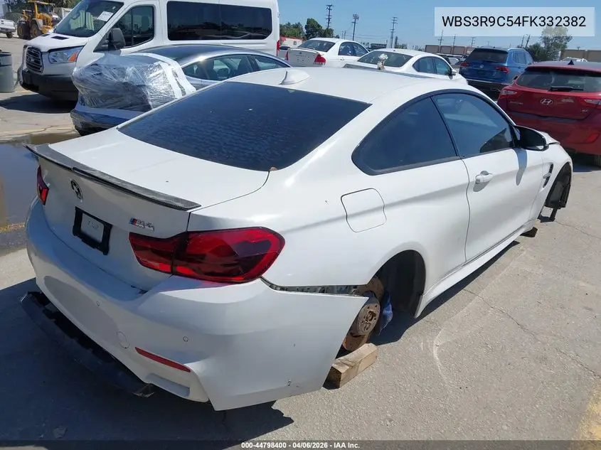 2015 BMW M4 VIN: WBS3R9C54FK332382 Lot: 44798400