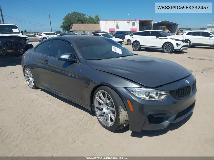 2015 BMW M4 VIN: WBS3R9C59FK332457 Lot: 44887932