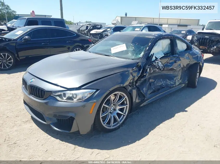 2015 BMW M4 VIN: WBS3R9C59FK332457 Lot: 44887932