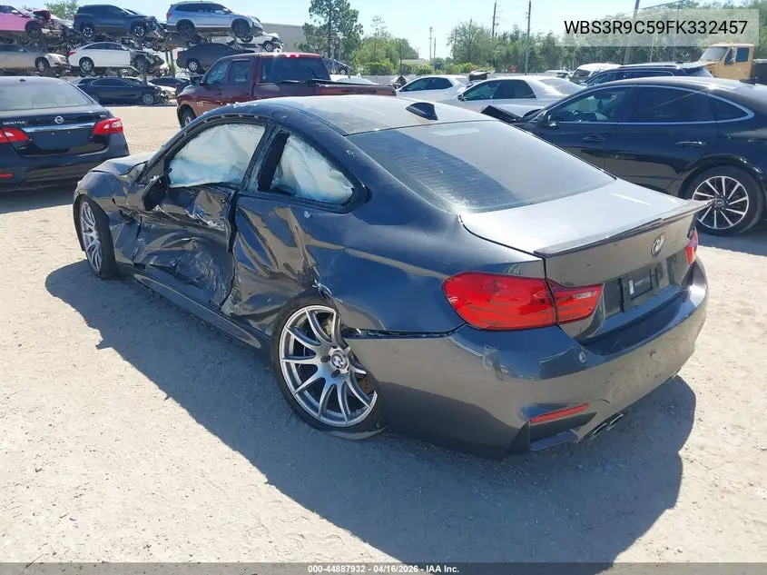 2015 BMW M4 VIN: WBS3R9C59FK332457 Lot: 44887932