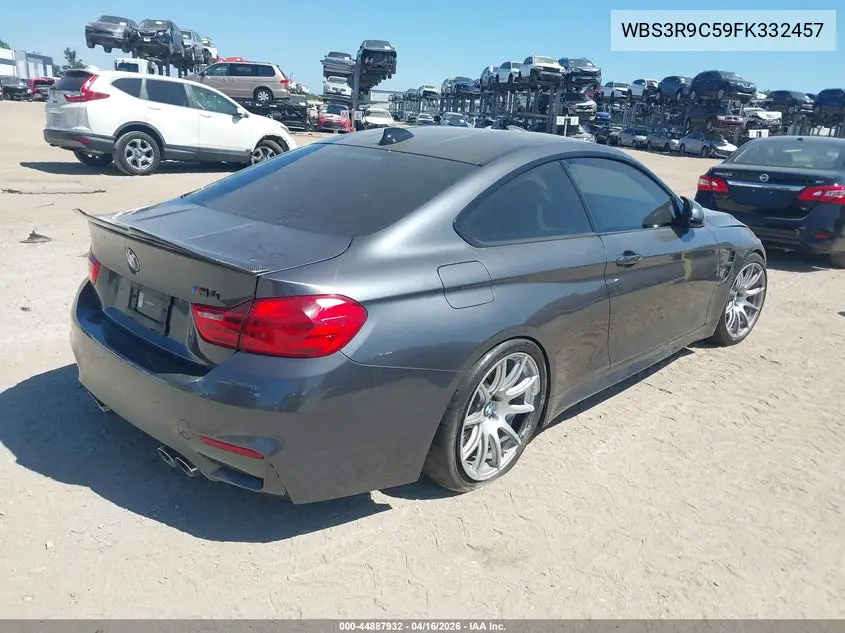 2015 BMW M4 VIN: WBS3R9C59FK332457 Lot: 44887932