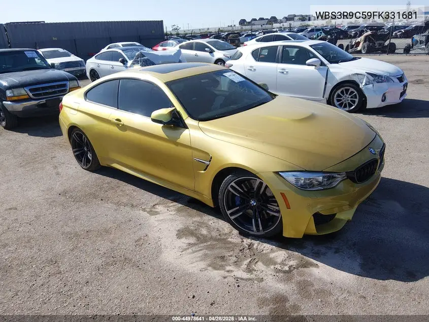 2015 BMW M4 VIN: WBS3R9C59FK331681 Lot: 44978641