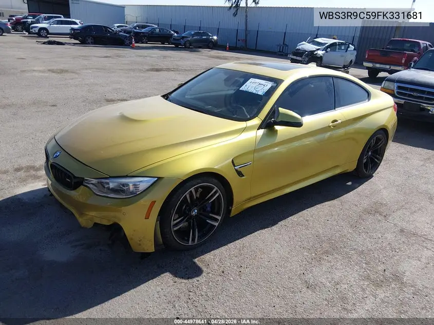 2015 BMW M4 VIN: WBS3R9C59FK331681 Lot: 44978641
