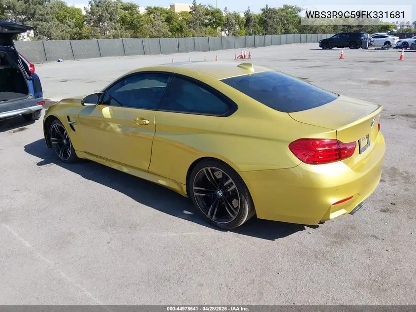 2015 BMW M4 VIN: WBS3R9C59FK331681 Lot: 44978641