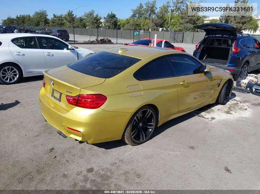 2015 BMW M4 VIN: WBS3R9C59FK331681 Lot: 44978641
