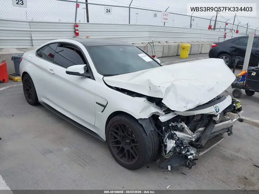 2015 BMW M4 VIN: WBS3R9C57FK334403 Lot: 45166058