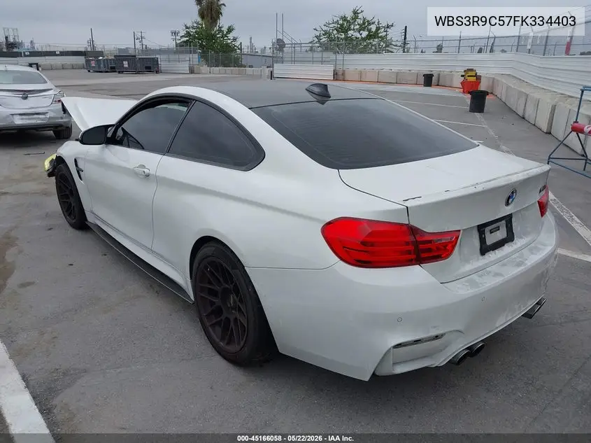 2015 BMW M4 VIN: WBS3R9C57FK334403 Lot: 45166058