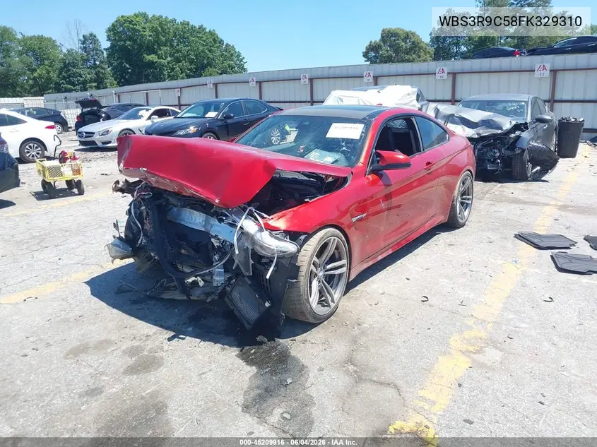 2015 BMW M4 VIN: WBS3R9C58FK329310 Lot: 45209916