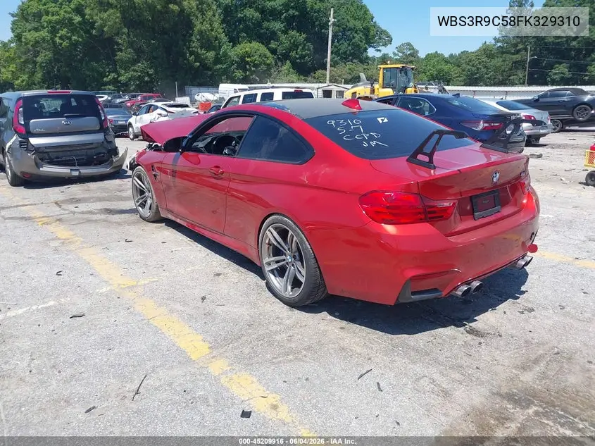 2015 BMW M4 VIN: WBS3R9C58FK329310 Lot: 45209916