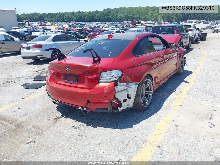 2015 BMW M4 VIN: WBS3R9C58FK329310 Lot: 45209916