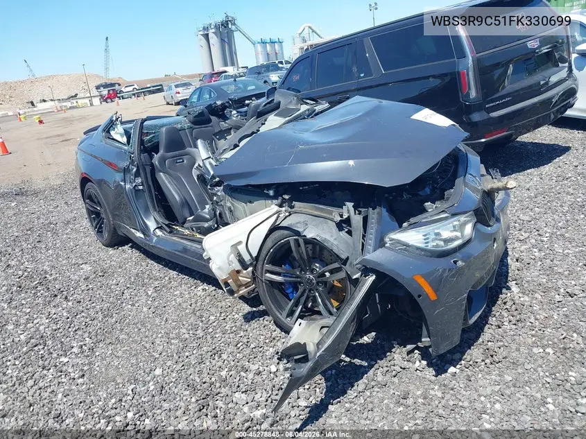 2015 BMW M4 VIN: WBS3R9C51FK330699 Lot: 45278848