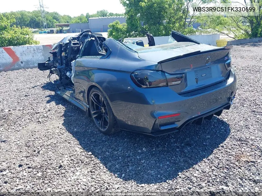 2015 BMW M4 VIN: WBS3R9C51FK330699 Lot: 45278848