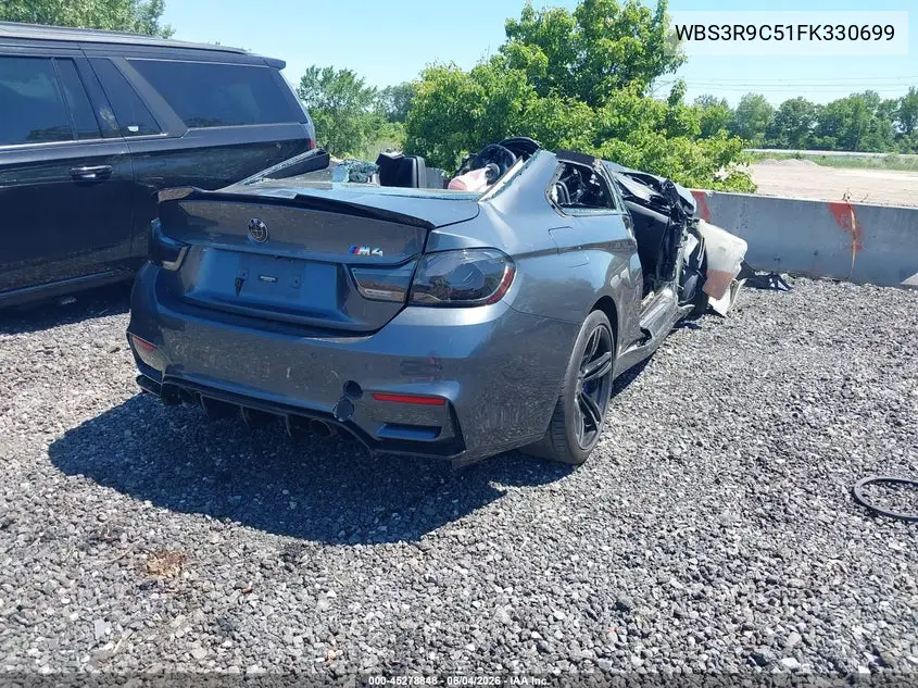 2015 BMW M4 VIN: WBS3R9C51FK330699 Lot: 45278848