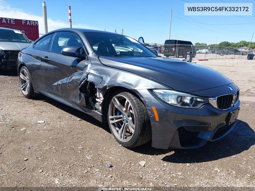 2015 BMW M4 VIN: WBS3R9C54FK332172 Lot: 45327647